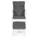 Modernhome Rocking Chair with Footrest, Grey/White