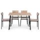 Modernhome MALMO Dining Furniture Set: Table + 4 Chairs