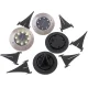 Solar Ground Garden Lights, 8 LED, Warm White, 4 Pcs