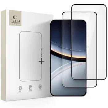 Tech-Protect Glass Fit+ Tempered Glass for Xiaomi Poco F7 5G, 2-Pack, Black