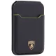 Lamborghini D1 Genuine Leather MagSafe Wallet - Black & Green