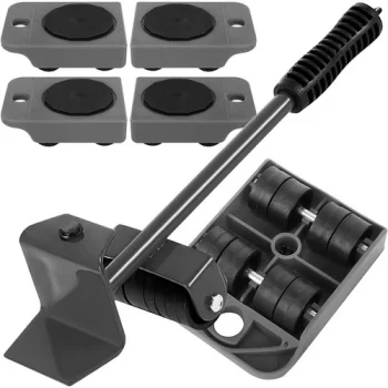 BIGSTREN 24224 Furniture Mover Tool Set with Lifter and Rollers, 150 kg