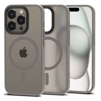 Apple iPhone 15 Pro Max 6.7'' Tech-Protect MagMat MagSafe Case Cover, Titanium Matte