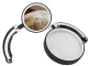 Sulankstomas didinamasis stiklas 09145, 85 mm, 2.5x, juodas / baltas