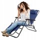 Garden - Beach Deckchair, Sunbathing Lounge, Folding Chair, Gray