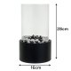 Tabletop Bio Ethanol Fireplace Kaminer 26300, 28x16 cm, Black