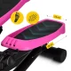 4FIZJO EVO Fitness Stepper with Resistance Bands, Black/Pink
