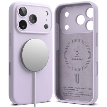 Ringke Silicone Magnetic MagSafe Case for iPhone 17 Pro Max, Purple