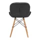 Scandinavian Velvet Chair 4Rico QS-186, grey
