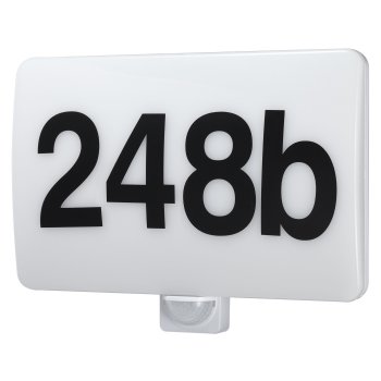 Maclean MCE466 W LED Facade Lamp with House Number, Motion & Twilight Sensor, 20W, IP65