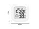 Digital Indoor Thermometer & Hygrometer (4.5 x 4.5 cm)