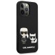 Karl Lagerfeld Silicone Karl & Choupette vāciņš iPhone 13 Pro / 13 melns