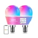 Lepro BP1-2 E14 LED Smart Bulb with Bluetooth and Wi-Fi, 470 lm, 2-pack