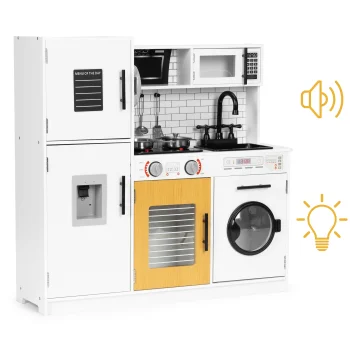Large wooden play kitchen for children with lights and sounds, ECOTOYS