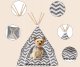 Pet Teepee Tent Bed Sofa Nest Sleeping Place for Cats Dogs
