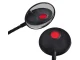 Universal Bicycle Rearview Mirror with Reflector Black