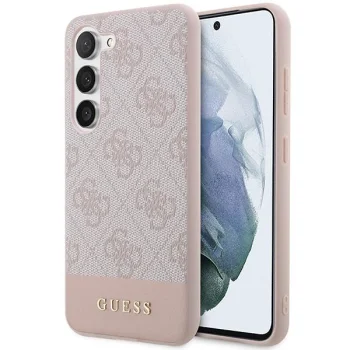 Samsung Galaxy S23 (SM-S911) Guess 4G Stripe Collection Case Cover (GUHCS23SG4GLPI), Pink
