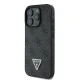 Guess iPhone 16 Pro Max Case Leather 4G Triangle Strass MagSafe, Black