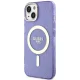 Guess Glitter Gold MagSafe Case for iPhone 14 Purple