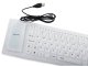 USB Silicone Keyboard, Silent, Waterproof, White