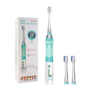 Bērnu soniskā zobu birste, elektriskā zobu suka Seago SG-977 (zaļa) | Kids Sonic Electric Toothbrush