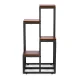 Modernhome PJJPS0011 DARK Flower Stand, 4 Shelves, Dark Walnut
