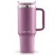 Berdsen Vacuum Thermos Mug with Straws, 1180 ml, Pink