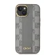 DKNY iPhone 14 Case Leather Checkered Mono Pattern MagSafe, Beige