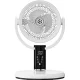 Cordless Rechargeable 3-in-1 Fan with Remote, White/Black