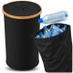 Waste Sorting Bin for PET Bottles 92L, 40 × 40 × 73 cm, Black
