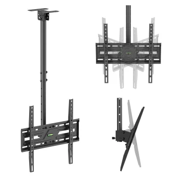 Maclean MC-175 Ceiling TV Mount, 37-75", 50kg, VESA 400x400, Black