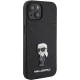 Karl Lagerfeld iPhone 15 Case Glitter Ikonik Logo Metal Pin, Black