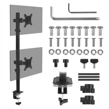 Maclean MC-966 Dual Monitor Desk Mount, 13-27", 9kg, VESA 100x100