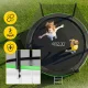 4FIZJO CLASSIC Garden Trampoline 312 cm 10 FT with Net and Ladder, Green/Black