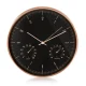 Centrumelektroniki Wall Clock with Thermometer and Hygrometer, 30 cm, Gold