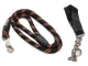 Classic leash with adjustable collar for dogs and cats, 120cm, black