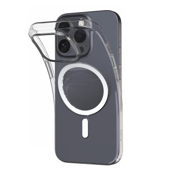 Puro 03 Mag MagSafe Silicone Phone Case Cover iPhone 16 Pro Max - Transparent