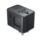 Acefast Z8 GaN 45W Travel Adapter Wall Charger with 2500W AC Socket, 3x USB-C, 2x USB-A, Black