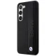 Samsung Galaxy S23 (SM-S911) BMW Leather Textured & Stripe Case Cover (BMHCS23S22RDPK), Black