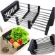 Expandable Basket Strainer Colander Over the Sink for Vegetables and Fruits Washing