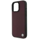 BMW Sign Leather Diamond Metal Logo MagSafe dėklas iPhone 16 Pro Max, raudonas