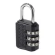 Combination Padlock for Suitcases and Bags, Black
