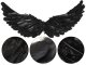 Feather Angel Wings Black Fairy Tale Costume Cosplay Halloween Disguise