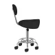 Activeshop 6001 Beauty Salon Saddle Stool with Backrest, Black