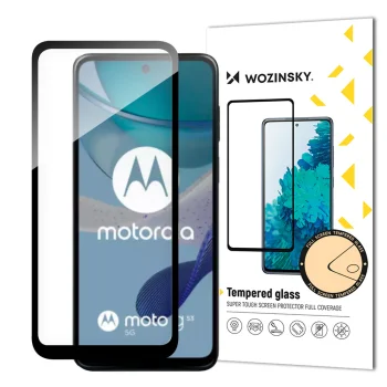 Wozinsky Full Glue Tempered Glass for Motorola Moto G53, Black