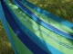 Single Garden Hammock 200x80 cm, Green-Blue