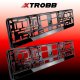 Xtrobb License Plate Frame, 2 pcs, Black