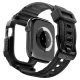 Spigen Rugged Armor Pro Apple Watch 42mm Strap with Case, Matte Black