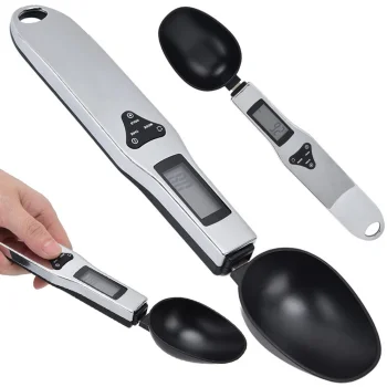 Electronic Kitchen Spoon Scale with LCD Display, 500g, Black