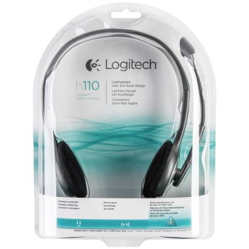 Logitech H110 Stereo Headset, Silver